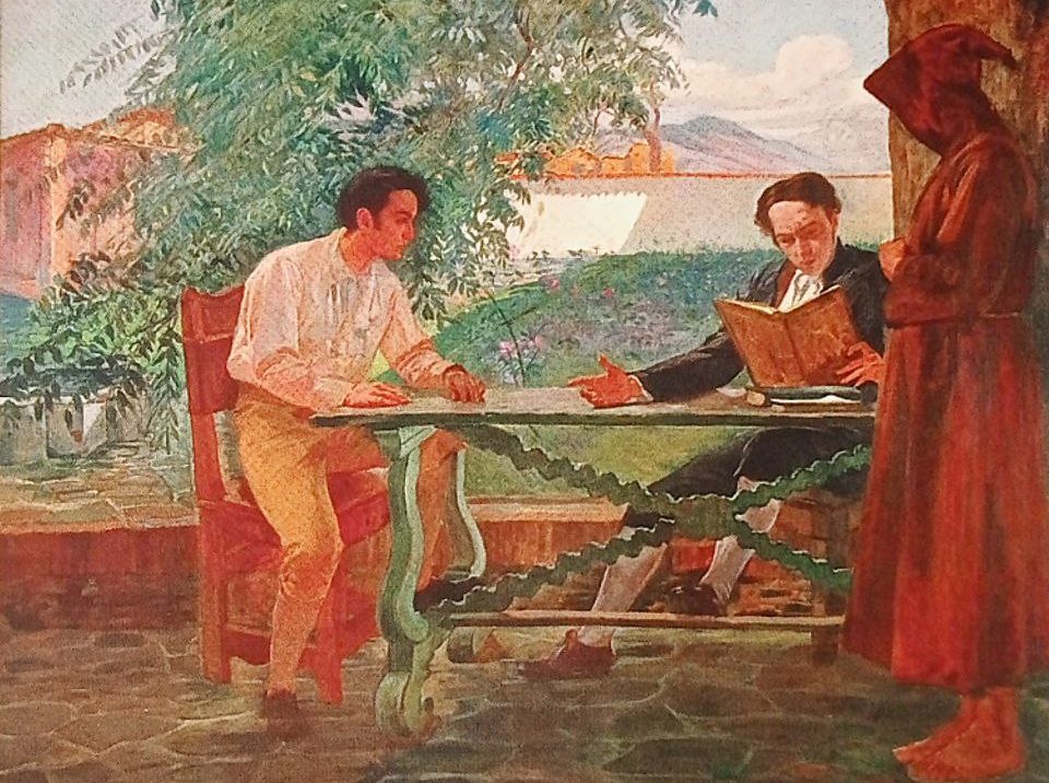 Lección de Andrés Bello a Simón Bolívar, por Tito Salas