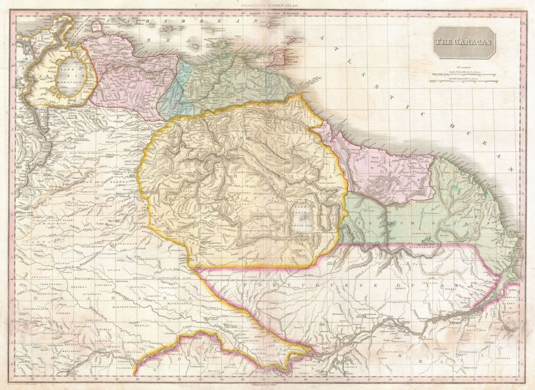 Mapa de Venezuela en 1818