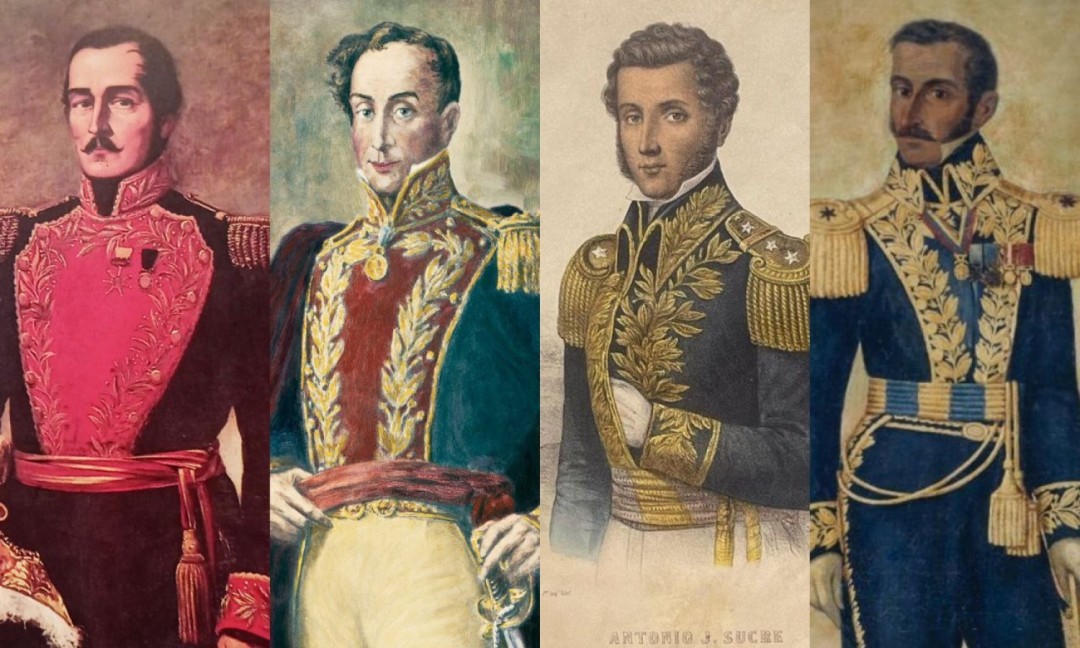 Santander, Bolívar, Sucre y Flores. Composición Kiko Perozo