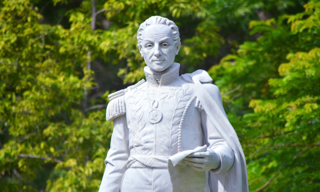 Estatua pedestre del Libertador Simón Bolívar en la Quinta San Pedro Alejandrino. Foto: Luis Delgado.